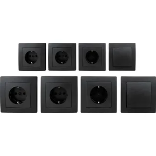 McPower Schalter Set McPower Flair Einsteiger 16-teilig, anthrazit, matt