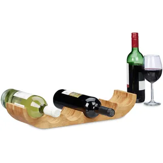 Relaxdays Weinregal 47,5 x 11,5 x 8 cm Natur