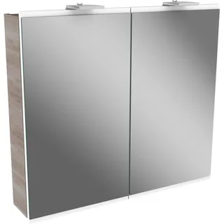 Fackelmann Spiegelschrank Lima Steinesche 80 cm mit Softclose Türen