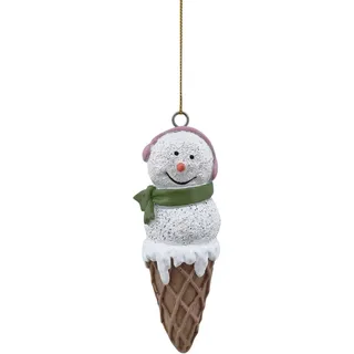 Dekofigur Pfefferkuchen Anhänger Schneemann 11,5 cm