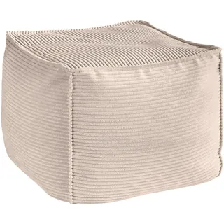 Hom`in Pouf , Taupe , Textil , Füllung: Styroporkugeln , 66x40x66 cm , Blauer Engel, Goldenes M, Oeko-Tex® Standard 100, DGM-Klimapakt , Indoor , Wohnzimmer, Sessel, Hocker & Hockerbänke, Poufs