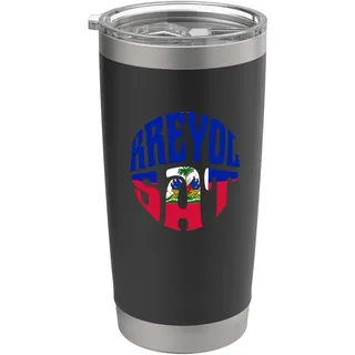 Haiti XXL Flagge Doppelwandiger Edelstahl-Thermobecher