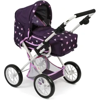Bayer Chic 2000 CHIC2000 Kombi-Puppenwagen Leni, Stars lila, 64 x 37 x 68 cm