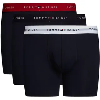 Tommy Hilfiger Herren 3er Pack Boxershorts Briefs aus Baumwolle, Mehrfarbig (Primary Red/White/Desert Sky), XXL
