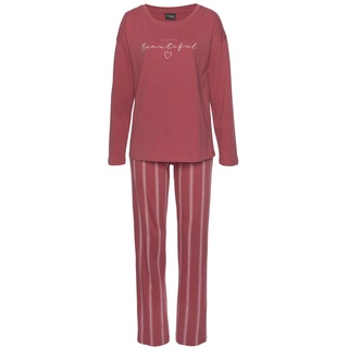 VIVANCE DREAMS Damen Pyjama rot-gestreift Gr.36/38