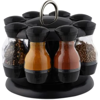 Relaxdays Gewürzkarussell schwarz