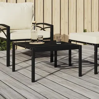 The Living Store Garten-Couchtisch Schwarz 60x60x35 cm Stahl - Schwarz