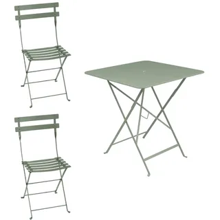 Fermob Bistro Balkonmöbel-Set 3tlg. Stahl/Klappbar 71x71cm Tisch