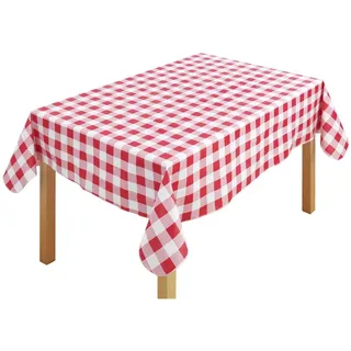 Wenko Wachstuch-Tischdecke kariert 180 x 140 cm Rot