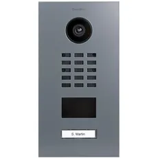 DoorBird D2101V IP Video Türstation, Silbergrau (RAL 7001) | Video-Türsprechanlage mit 1 Ruftaste, RFID, HD-Video, Bewegungssensor