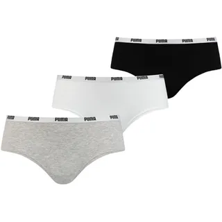 Puma Hipster , Hipster Höschen Damen, Weiß / Grau Schwarz, L EU