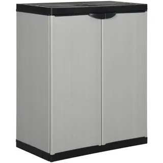 vidaXL Garten-Lagerschrank 68 x 40 x 85 cm Grau/Schwarz
