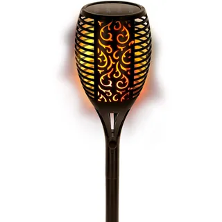 4er Pack Solarfackeln Outdoor Feuereffekt Licht Wasserfest 8 Stunden Dauerlicht Wiederaufladbares Solarlicht Solarfackel 11x78,5cm Aktive Tech