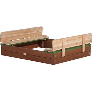 Axi Holzsandkasten Ella mit Sitzbank khaki