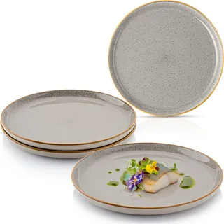 sänger Speiseteller 4er Set 26 cm grau