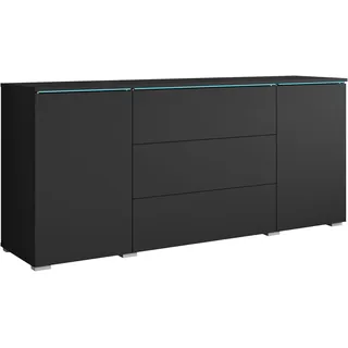 Home Affaire Sideboard VERA 150 x 67,9 x 39,5 cm graphit schwarz matt