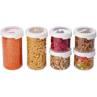 SmartStore Runde Vorratsdosen transparent 4 x 0,75 l und 2 x 1,45 l