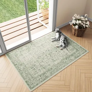 HUGEAR Grün Vintage Fußmatte 60x90cm Waschbar