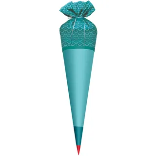 ROTH Stoffbezug mit Satinschleife, türkis, 70 cm