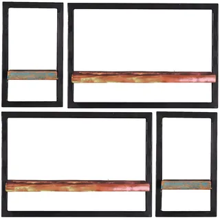 SIT Möbel Wandregal 75 x 25 x 75 cm Schwarz