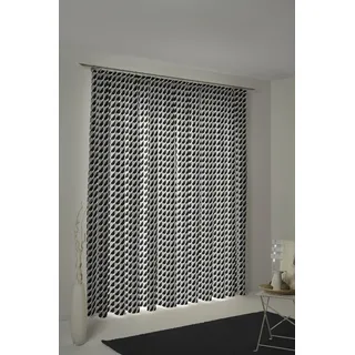 Vorhang ADAM "Circles" Gr. 4, grau (dunkelgrau, hellgrau, schwarz), B:145cm H:245cm, Jacquard, Baumwolle (Bio-Baumwolle), Gardinen, Vorhang, aus 100% Bio-Baumwolle