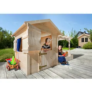 Weka Spielhaus Tabaluga Natur 154 cm x 284 cm x 153 cm