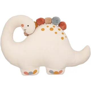 Atmosphera for kids Zierkissen Dino Ø 38 cm , Weiß , Naturmaterialen , 8x40 cm , Babymöbel & Kindermöbel, Babyzimmer, Kinderzimmer Deko