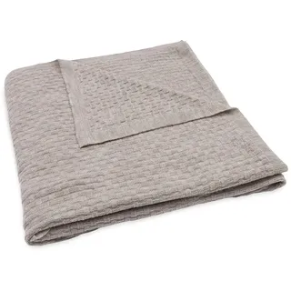 Jollein 516-522-67082 Kinderdecke Strick Merinowolle braun (100x150 cm)