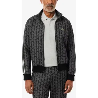 Lacoste Paris Jacquard-Trainingsjacke mit Reißverschluss, Schwarz S - Schwarz