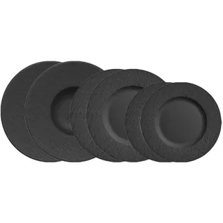 Villeroy & Boch Teller-Set 6 Tlg. Schwarz
