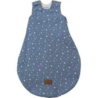 Sterntaler Babyschlafsack Esel Emmi - Aus Musselin mit Sternedruck – gefüttert mit Jersey, komplett zu öffnen - 0,50 TOG - mit 2-Wege-Reißverschluss und Kabelöffnung - ab Geburt – 56 cm