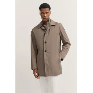 Kurzmantel BUGATTI, Herren, Gr. 58, beige (40, beige), 100% Polyester, unifarben, normal, lange Manschette, Mäntel Kurzmantel, wasserabweisend