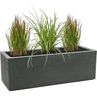 Pflanzwerk® Pflanzkübel Kunststoff Tub 30 cm x 80 cm x 27 cm Anthrazit