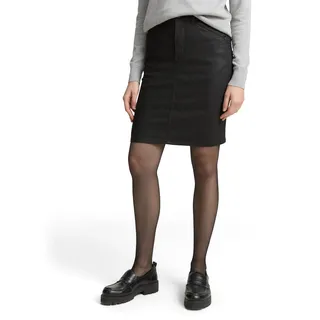 TOM TAILOR Damen 1047634 Coated Jeansrock, 10275-Coated Black Denim, 34