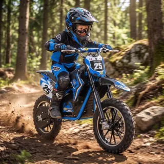 ACTIONBIKES MOTORS Kinder Elektro Crossbike Gepard Blau