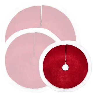 COM-FOUR® Premium Weihnachtsbaumdecke zum Schutz vor Tannennadeln - runde Christbaumdecke für den Lichterbaum - Unterlage im Weihnachtsdesign für Geschenke und Dekoration