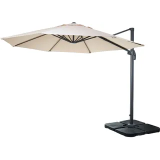 MCW Ampelschirm Ø 300 cm Weiß