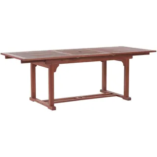 Beliani Gartentisch Ausziehbar 160/220 x 90 x 74 cm Dunkelbraun