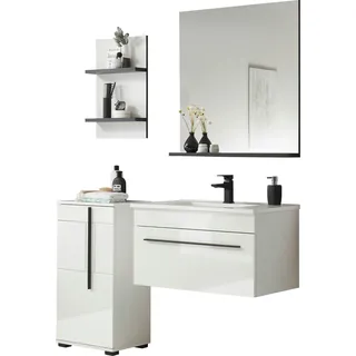 INOSIGN Badmöbel-Set »Cantara, Bad im modernen Design, 4-teiliges Badezimmer« Set, 4 Stk. tlg., weiß
