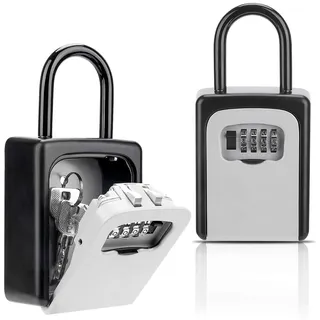 Schlüsselschlosskasten, Zahlenschloss mit Code für Hausschlüssel Aufbewahrung, Kombischloss