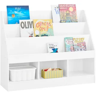 SoBuy Bücherregal Kinder Weiß , Holzwerkstoff , 100x80x30 cm , Babymöbel & Kindermöbel, Babyzimmer, Babyregale & Kinderregale