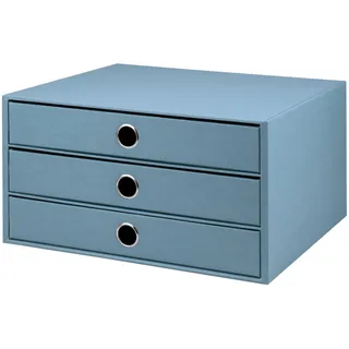 RÖSSLER Schubladenbox 34,3 x 25 x 18,5 cm 3-tlg. Blau