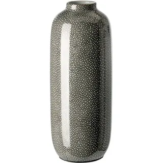 Fink Tischvase »ROY« Handarbeit, mit handbemaltem goldfarbenen Rand, grau
