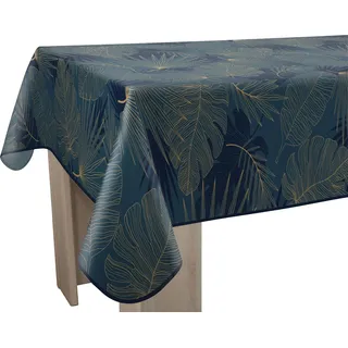 Le linge de Jules Tischdecke, schmutzabweisend, Olinda, blau, quadratisch, 150 x 150 cm