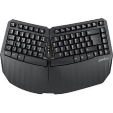 Perixx PERIBOARD-613B Kompakte kabellose ergonomische Tastatur mit geteiltem Tastenfeld und Handballenauflage, Dualmodus - Bluetooth und 2.4 GHz; Kompatibel mit Windows 10 und Mac OS X, DE QWERTZ