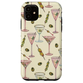 Retro Sommer Gourmet Olive Martini Cocktail Dirty Martini Hülle für iPhone 11