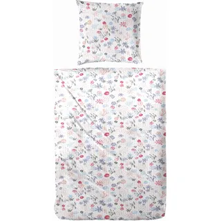 H.G. Hahn Soft-Seersucker Blümchenmotiv Lila 135 x 200 cm