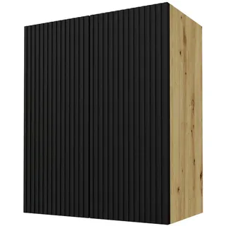 Feldmann-Wohnen Hängeschrank Avellino 60 x 32,5 x 72 cm Schwarz