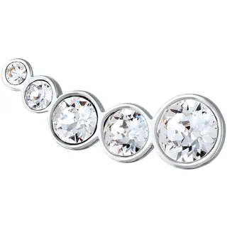 Elli - Brosche Anstecknadel Kristalle Weiß 925 Sterling Silber Schmuck-Set Damen