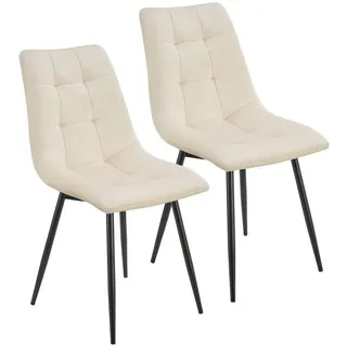 Juskys Blanca Esszimmerstühle 46 x 61 x 90 cm 2 St. beige